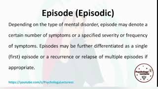 Episode Episodic  Psychological Terminologies  Psychology Lectures  in Urdu and Hindi [upl. by Painter]