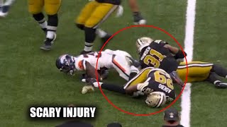 Paulson Adebo Suffers Scary Leg Injury vs Broncos Carted Off [upl. by Jarrow998]