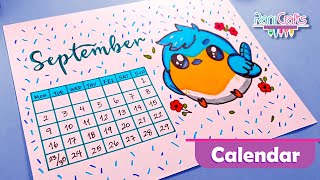 DIY  SEPTEMBER Calendar  Bullet journal decoration organization ideas [upl. by Yvi496]