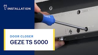 GEZE TS 5000 door closer  Installation and settings  English [upl. by Kirbee]