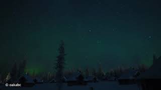 Aurora Timelapse from Northern Lights Village InariSaariselka Finland [upl. by Reiner]