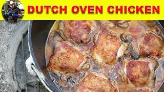 Dutch Oven Cooking  Italian Style RoastedBraised Chicken Thighs [upl. by Dippold]