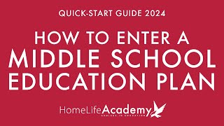 How to Enter a Middle School Education Plan  QuickStart Guide [upl. by Leamaj]