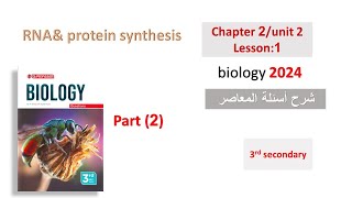 RNA and protein synthesis part 2genetic code3rdsecondary 2024 حل اسئله المعاصر [upl. by Gnuhc]