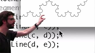 83 Fractal Recursion with ArrayList of Objects Koch Curve  The Nature of Code [upl. by Weinhardt502]