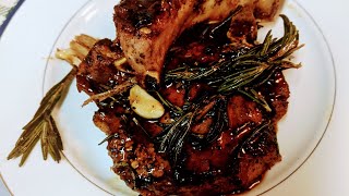 Honey Glazed Pork Chops w Garlic amp Rosemary porkchops [upl. by Claribel]