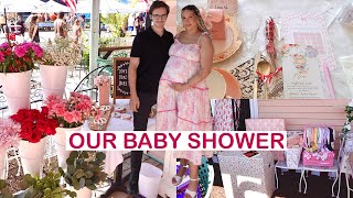 Our Baby Shower 🚿✨  our tea party baby shower [upl. by Noleta]