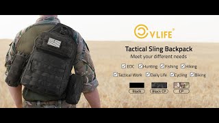 CVLIFE Tactical Sling Bag Backpack [upl. by Frankel]