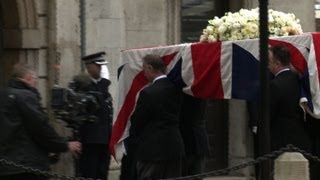 Guests arrive at St Pauls to mourn Thatcher [upl. by Trefler]