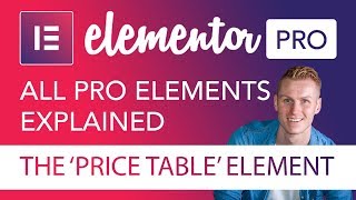 Price Table Element Tutorial  Elementor Pro [upl. by Tai836]