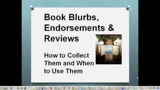 How to Get Book Blurbs Endorsements and Reviews [upl. by Errol]