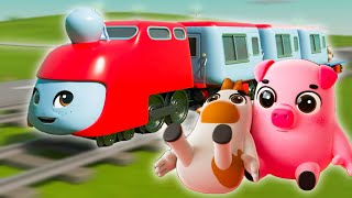 Animals Train Song  KARAOKE  BEST OF LELLOBEE  Sing Along With Me  Kids Songs [upl. by Erine]