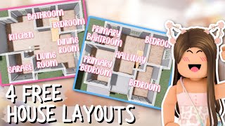 🏠 4 FREE TWOSTORY HOUSE LAYOUT IDEAS FOR BLOXBURG  Free To Use Roblox Bloxburg  Axrielii [upl. by Xxam]