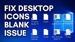 How to Fix Desktop Icons Missing  Blank White Desktop Shortcut Icons  Windows 1110 [upl. by Akisey]