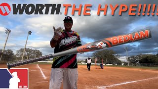 2024 WORTH BEDLAM XL PHIL MATTE 1 PIECE USSSA BAT REVIEW [upl. by Lovash335]