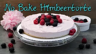 NO BAKE HIMBEER MASCARPONE TORTE  Kuchen ohne backen selber machen ohne Gelatine [upl. by Lucie]