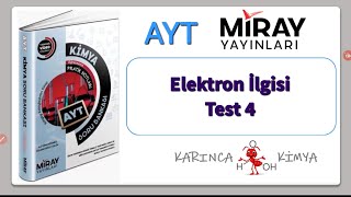 Miray Yayınları AYT Kimya Soru Bankası Elektron İlgisi Test 4 [upl. by Higgs]