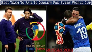 Best Team To FAIL To Qualify For Every FIFA World Cup [upl. by Afra]