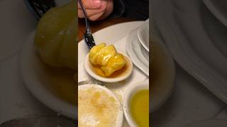 The POLENTA TORTELLINI with honey from Da Toscano NYC DEVOURPOWER [upl. by Pimbley221]