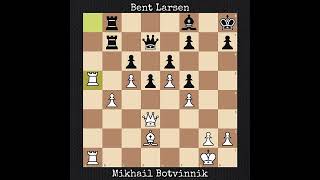 Mikhail Botvinnik vs Bent Larsen  Leiden Netherlands 1970 [upl. by Adnawyt]