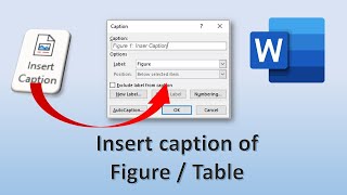 How to insert caption of a picture in MS word  2003 2007 2010 2013 2016 [upl. by Lleda]