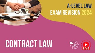 Contract Law  ALevel Law Revision for 2024 [upl. by Artenra]