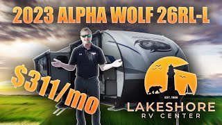 2023 Forest River Alpha Wolf 26RLL  Lakeshore RV [upl. by Aneelak]