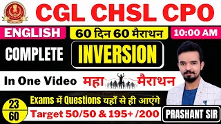 Day 23  SSC CGL CHSL CPO  COMPLETE INVERSION  FINAL VIDEO  BY Prashant Sir [upl. by Ettennat828]