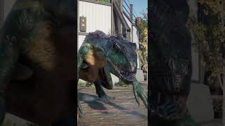 Ceratosaurus vs Tyrannosaurus Rex vs Allosaurus Albertosaurus dinobattle jurassicworld [upl. by Ylelhsa299]