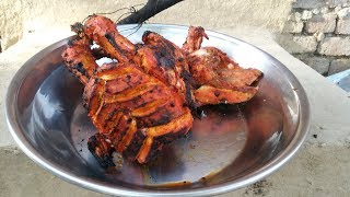 Tandoori Chicken in Tandoor Oven ❤ Chatni ❤ Village Style ❤ Village Food Secrets [upl. by Clift322]