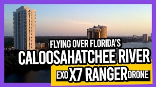 EXO X7 Ranger Drone Footage Flight Over the Caloosahatchee River in Fort Myers Florida [upl. by Pillow516]