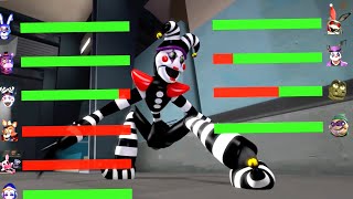 SFM FNaF Top 5 FNAF vs FIGHT Animations WITH Healthbars [upl. by Vail333]