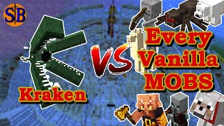 Kraken Outvoted vs Every Vanilla Mobs  Underwater Minecraft Mobs Battle [upl. by Winny]