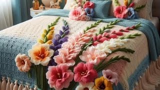 crochet bedspread tutorialcrochet bed sheetsbedsheetsqureshiacrochet bedviralvideo [upl. by Adnolay]