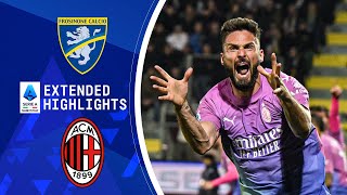 Frosinone vs AC Milan  Extended Highlights  Serie A  CBS Sports Golazo [upl. by Anaidiriv]