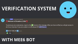 How to make a verification system on discord with the mee6 bot  2023 [upl. by Pike]