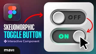 Create a Skeuomorphic Toggle On  Off Button in Figma [upl. by Adalard937]