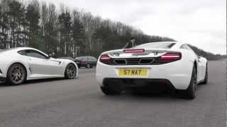 McLaren MP412C vs Ferrari 599 GTO at VMax 200 Starfire [upl. by Ecinrev]