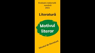 Motivul literar Tema unui text Pregătire evaluare naţională 2021 [upl. by Mayer]