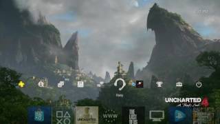 Uncharted 4 A Thiefs End Mountain Vista PS4 Dynamic Theme [upl. by Einnig]