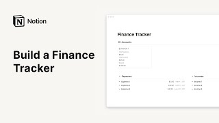 How to build a Finance Tracker in Notion [upl. by Torrey]