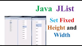 Java JList  Set Fixed Cell Width and Height [upl. by Ixel]