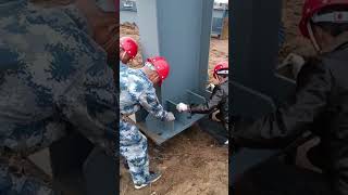 Steel load bearing column anchor bolt fixing process [upl. by Oahc]