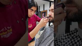 21yo Barber with skills of Turkish MASTER 😲💈 barbershop shave haircur razor relaxing [upl. by Novad]