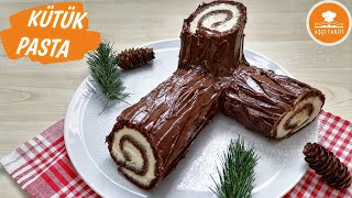 Kütük Pasta Yapımı  Buche de Noel  Yılbaşına Özel Bir Tarif Kütük Pasta [upl. by Rebecka]