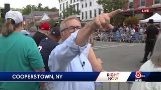 Ed Harding shows what its like in Cooperstown for MLB Hall of Fame parade [upl. by Ulane]