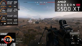 RX 5500 XT  Ryzen 5 5500  Battlefield V [upl. by Poulter]