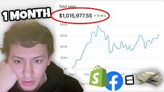 how i scaled from 0 to 1M in only 1 month dropshipping I show everything [upl. by Adnoyek343]