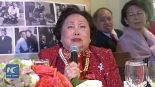 Anna Chan Chennault celebrates 91th birthday at UN Headquarters in New York陈纳德遗孀陈香梅女士联合国总部庆祝91岁生日 [upl. by Naji471]