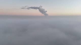 Flying above the fog Didcot Power Station Oct 24 [upl. by Sirehc]